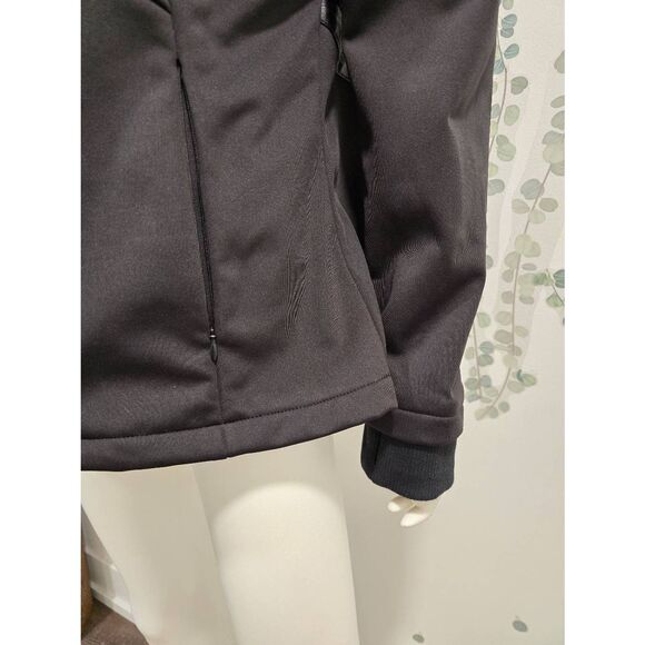 Fabletics Bray Moto Jacket Black Women’s XL NWT Faux Leather Detail Zip Up Activ - Picture 6 of 12